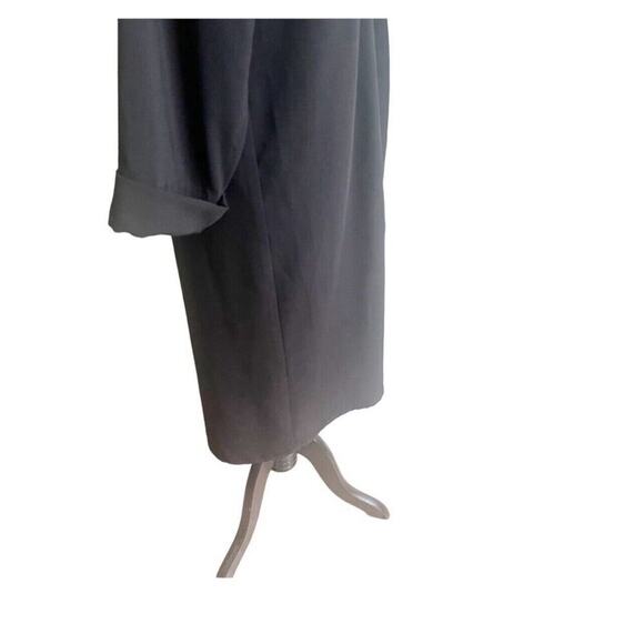 Top Shop Solid Black Longline Open Front Cardigan Size 6 Lagenlook Minimalist - Picture 7 of 13